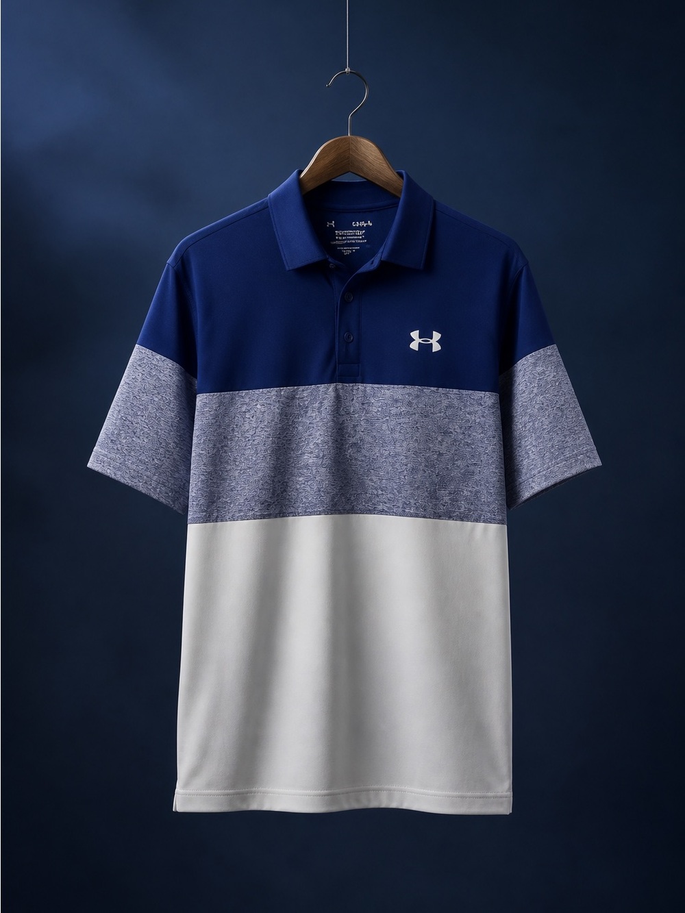 Jordan Men’s Colorblock Polo in Navy/Gray/White